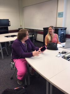 The college-level class gives students a familiarity both with the basics of social communication and also helps them explore the college campus and get to know other students.