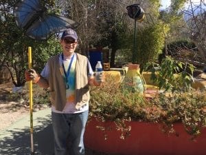 Ben P. working at the Tucson Botanical Garden.