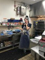 Jessym working in the canteen at Southern AZ VA Health Care Systems