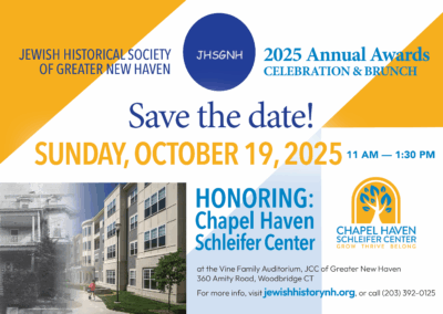 Chapel Haven Schleifer Center to Be Honored Oct. 19, 2025 by The Jewish Historical Society