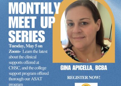 Chapel Haven Meet Up on May 5 is about clinical program and college supports at CHSC